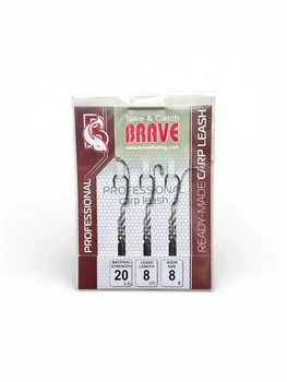 Короповий повідець Brave Carp Professional, 20Lb, #8, 8 см