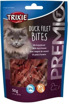 Лакомство Trixie Premio Duck Filet Bites для кошек, сушеное филе утки, 50 г, арт. 42716