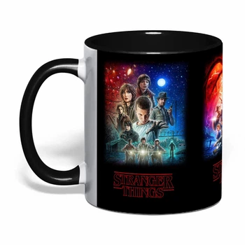 Чашка с печатью "Очень странные дела / Stranger Things" №9 (цвет чёрный) (37873)