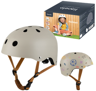 Шолом дитячий захисний Lionelo Helmet S 50-56 см Beige Sand (LO-HELMET BEIGE SAND)