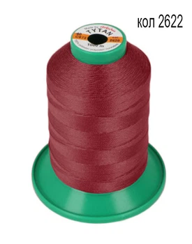 Нитки TYTAN 40/1000м колір бордо 2622 (1шт)