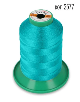 Нитки TYTAN 40/1000м колір бірюзовий 2577 (1шт)