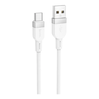 Кабель для зарядки и передачи данных USB Hoco X109 Silicone USB to Type C 3A 1 метр White
