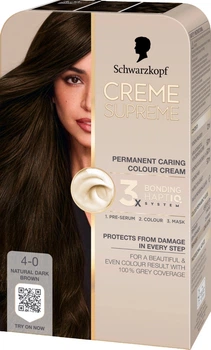 Farba do włosów Schwarzkopf Creme Supreme 4-0 Naturalny Ciemny Brąz (9000101746587)