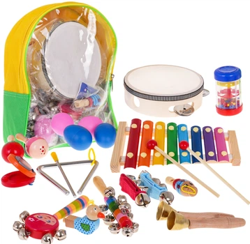 Zestaw instrumentów muzycznych drewnianych Plecak + Instrumenty muzyczne 22 elementy (5903864959352)