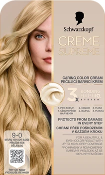 Farba do włosów Schwarzkopf Creme Supreme 9-0 Naturalny Bardzo Jasny Blond (9000101747201)
