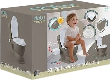 Nocnik Dolu XL edukacyjny 2 w 1 Szary (8690089175642)