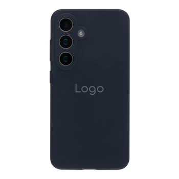 Чехол-накладка Liquid Silicone (AA) с защитой на камеру для Samsung Galaxy S25 5G Dark Blue