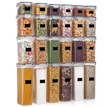 Komplet pojemników do przechowywania żywności Springos KI0172 z naklejkami przeźroczyste 24 szt (5908455307321)