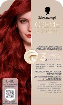 Farba do włosów Schwarzkopf Creme Supreme 6-88 Czerwony Ciemny Blond (9000101746907)