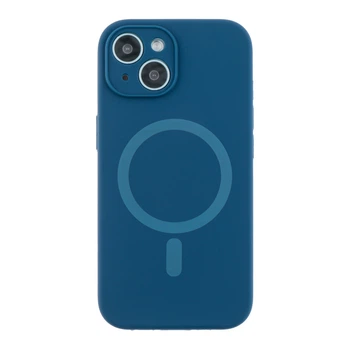 Чохол Premium Glow Silicone Case Full Camera with Magsafe для iPhone 15 Dark blue