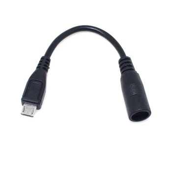 Кабель питания переходник Alitek Micro-USB Male - DC 5.5 х 2.1мм Female, 10 см (48925)