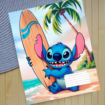 Тетрадь Стич Stitch 18 листов линия 10
