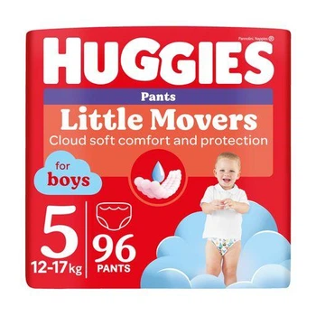 Підгузки-трусики Huggies Little Movers Pants для хлопчиків, розмір 5 (12-17 кг), 96 шт