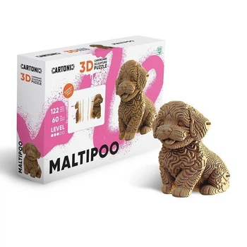 3D Пазл Картонний Cartonic Цуценя Мальтіпу 122 деталі