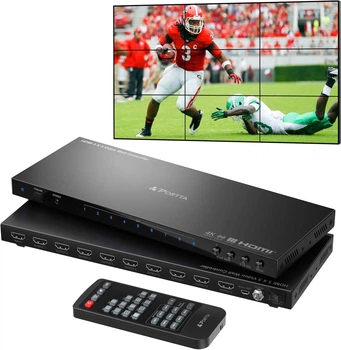 HDMI-Процесор відеостіни з 19 режимами склеювання PORTTA