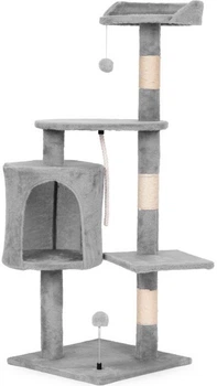 Drapak Petsi AIE-ATS40 wieża z domkiem 110 cm Szary (5905817010455)