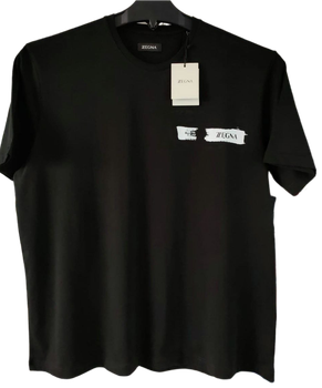 Чоловіча футболка батальна Zegna чорний 7ХL (0526)