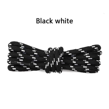 Шнурки круглі для взуття Shoelaces 160 см Black white