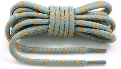 Шнурки круглі для взуття Shoelaces 140 см Light Gray Orange
