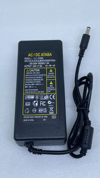 Блок питания (адаптер)AC/DC ATABA в пластике 24V 6А - 144W с сетевым кабелем
