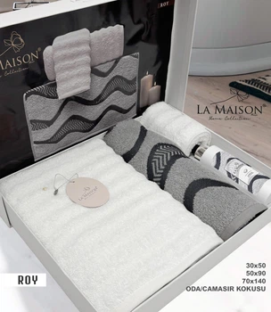 Подарочный набор полотенец La Maison, 3 шт. с ароматом Roy Gri