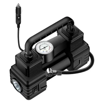 Портативный автомобильный компрессор 50 л/мин 150 PSI 12В Air pump XL-1025 200 x 140 x 70 мм с дисплеем и фонарем, черный