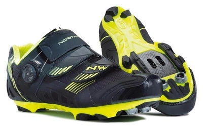 Туфлі велосипедні Northwave NIRVANA M 40 (7.5US) Black/yellow fluo (80142002 04) (264мм black, yellow fluo)