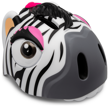 Шолом Crazy Safety Zebra (23,5 см x 19,5 см x 18,5 см 49-55 см регульований Білий, Сірий, Чорний)