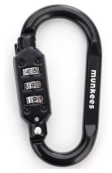 Munkees 35932 карабін Combi Lock Carabiner D-Shape black (35932-BK)