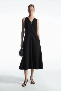 Сукня жіноча COS zip-front v-neck midi dress 1248023001 XS Чорний