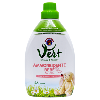 Кондиціонер для прання дитячий CHANTECLAIR vert bebe' amm.dolce talco 45 прань 900 мл.
