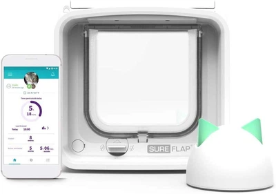 SureFlap смарт микрочипная умная дверца для кошек с WiFi RFID-метки мобильное управление уличные межкомнатные
