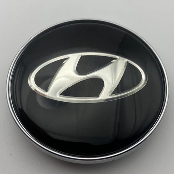 Колпачок с логотипом Hyundai 68 мм 64 мм черный заглушка в диск хюндай
