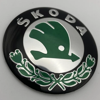 Наклейка для колпачков с логотипом Skoda Шкода 56 мм металл (шкода)