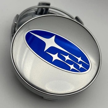 Колпачок Subaru 60 мм 56 мм заглушка в диск субару серебро