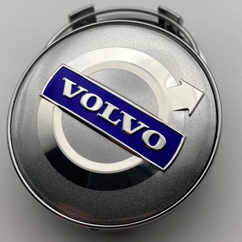 Колпачок Volvo 60 мм 56 мм с синим логотипом заглушка в диск вольво