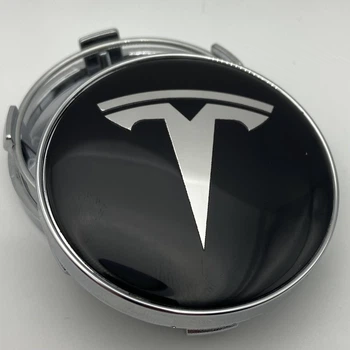 Колпачок с логотипом Tesla 59 мм 55 мм черные заглушка в диск тесла