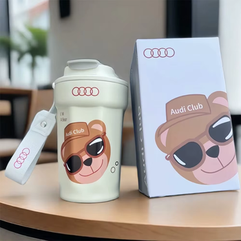 Термочашка ауди термокружка AUDI термос с мишкой и брелком