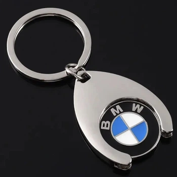 Брелок для ключей мерседес Bmw Бмв с вставкой для тележки супермаркета
