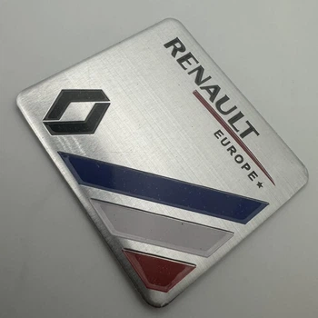 Наклейка Renault (Рено) на кузов шильдик табличка металл 60 мм 55 мм