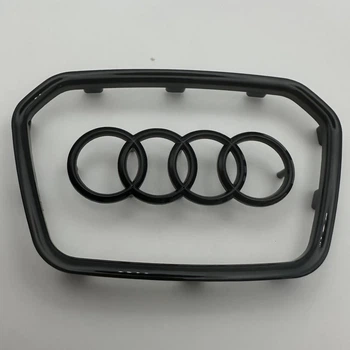 Накладка в руль Audi (ауди) Эмблема рамка airbag в подушку безопасности черная 90 мм 56 мм Q5 Q7 Q3 Q2 вствка