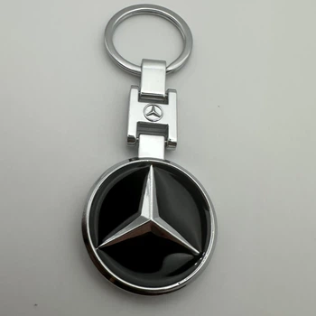 Брелок для ключів (мерседес) Mercedes-Benz духсторонний малюнок