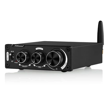 Цифровой аудиоусилитель Douk Audio NS-15G Mini TPA3116 HiFi Bluetooth 5.0 класса D стерео, мощность 100 Вт*2 для акустических систем Black (DZ036)