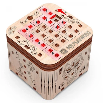 Деревянный конструктор Mr Playwood Шкатулка Тайна Тигра (10606), 89 деталей, механическая головоломка