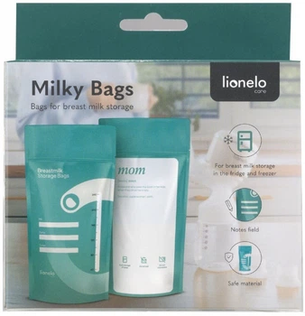 Пакеты Lionelo Milky Bags для хранения и заморозки грудного молока 240 мл х 30 шт (LOC-MILKY BAGS)