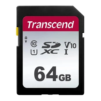 Карта пам'яті Transcend 64GB SDXC class 10 UHS-I U1 V10 (TS64GSDC300S) 323406