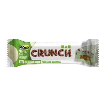 Crunch Bar - 12x50g Pear and Caramel протеїнові батончики Crunch Bar зі смаком груші та карамелі для ситості, енергії та смачного перекусу