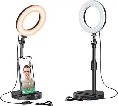 Кольцо настольное освещение с телескопической подставкой hello light