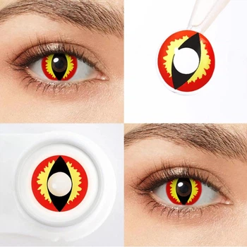 Красные контактные линзы ELITE Lens Кет Ред 2 шт